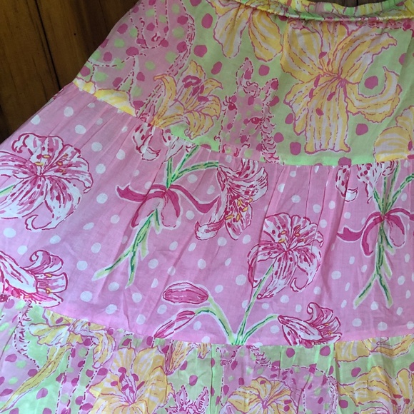 LILLY PULITZER  Floral Pastel Long Maxi skirt Size L (Large) - Picture 4 of 6